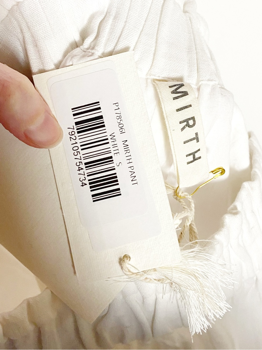 Mirth Wide Leg Pant White - Picture 4 of 7